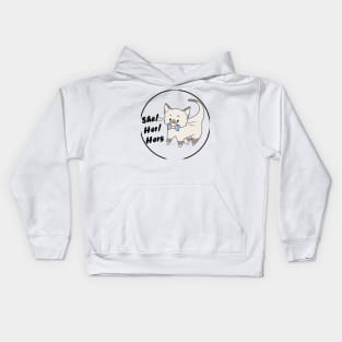 She/Her/Hers Pronouns Kitty (v2) Kids Hoodie